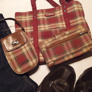 Longaberger 3pc purse set